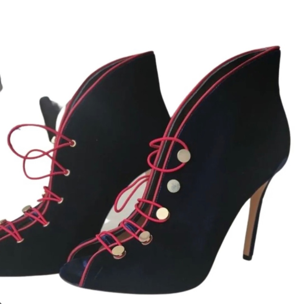 GIANVITO ROSSI Miral  Velvet Ankle Boots - Picture 2 of 9